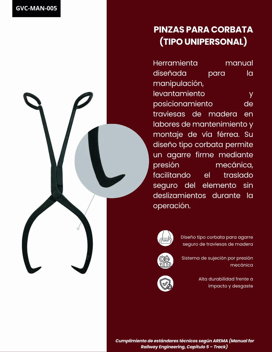 Pinzas para Corbata (Tipo Unipersonal)