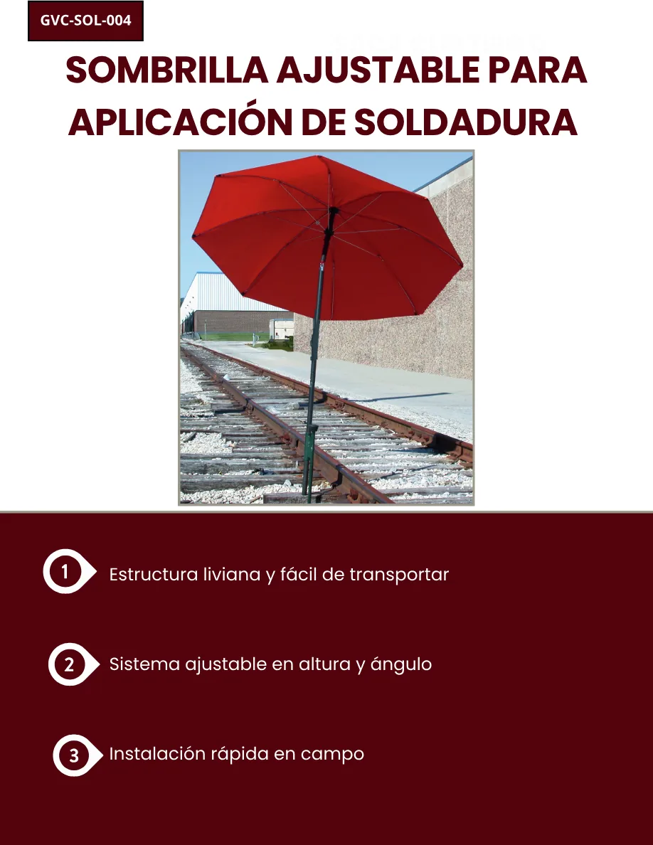 Sombrilla Ajustable para Aplicación de Soldadura
