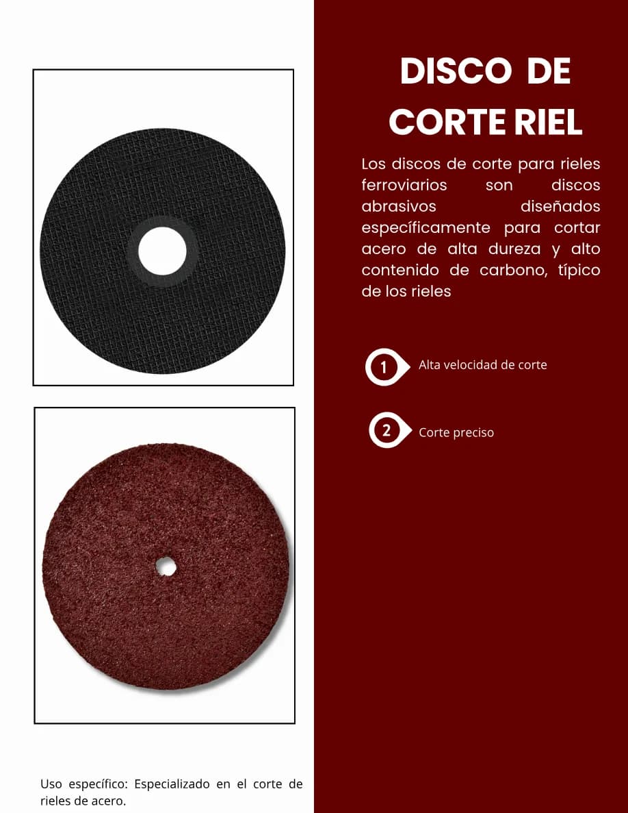 Disco de Corte para Riel Ferroviario