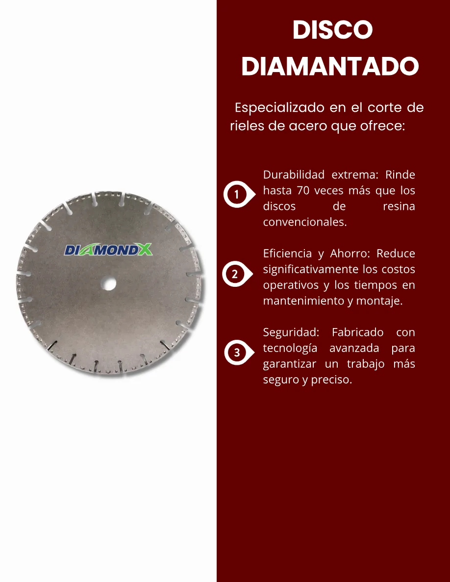 Disco Diamantado para Corte de Riel