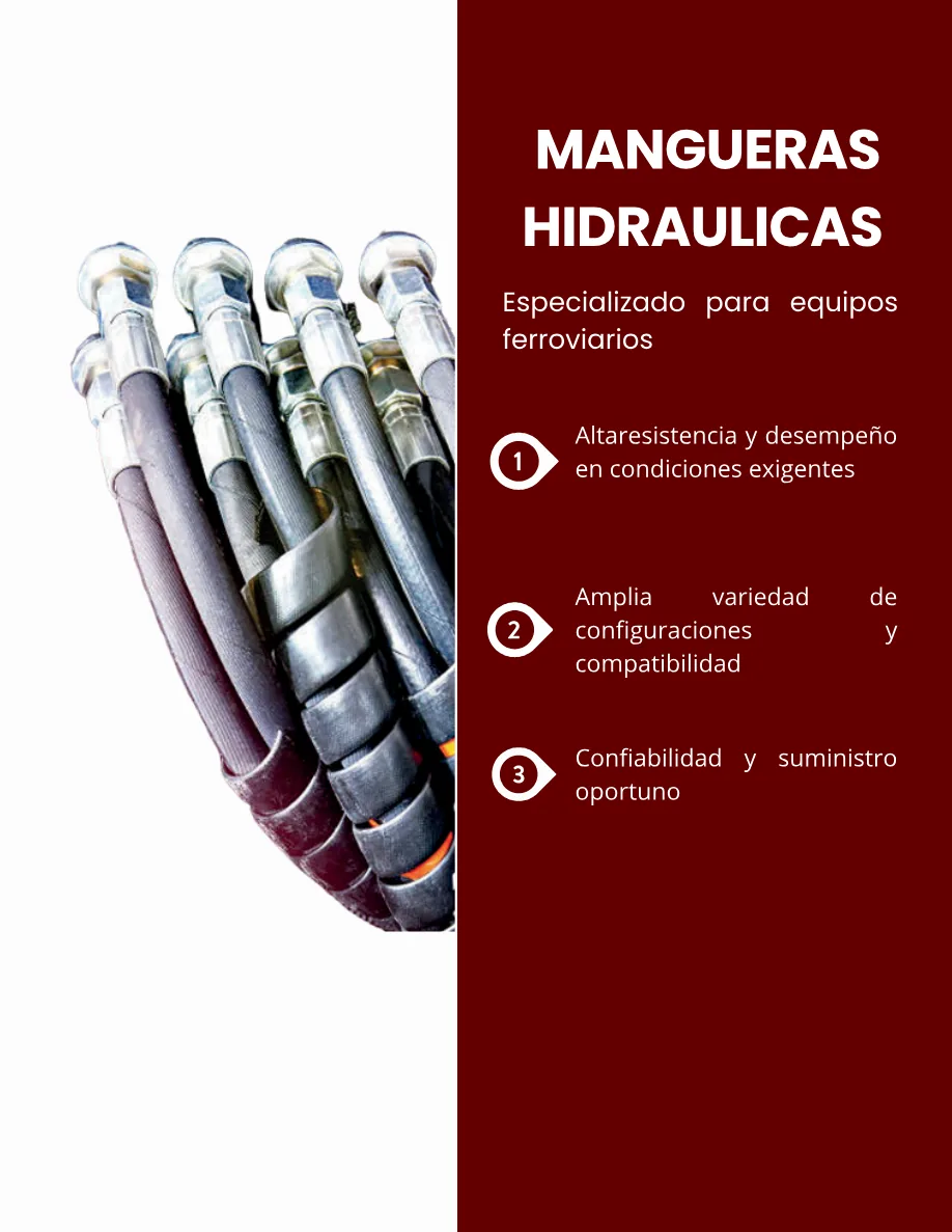 Mangueras Hidráulicas para Equipo Ferroviario