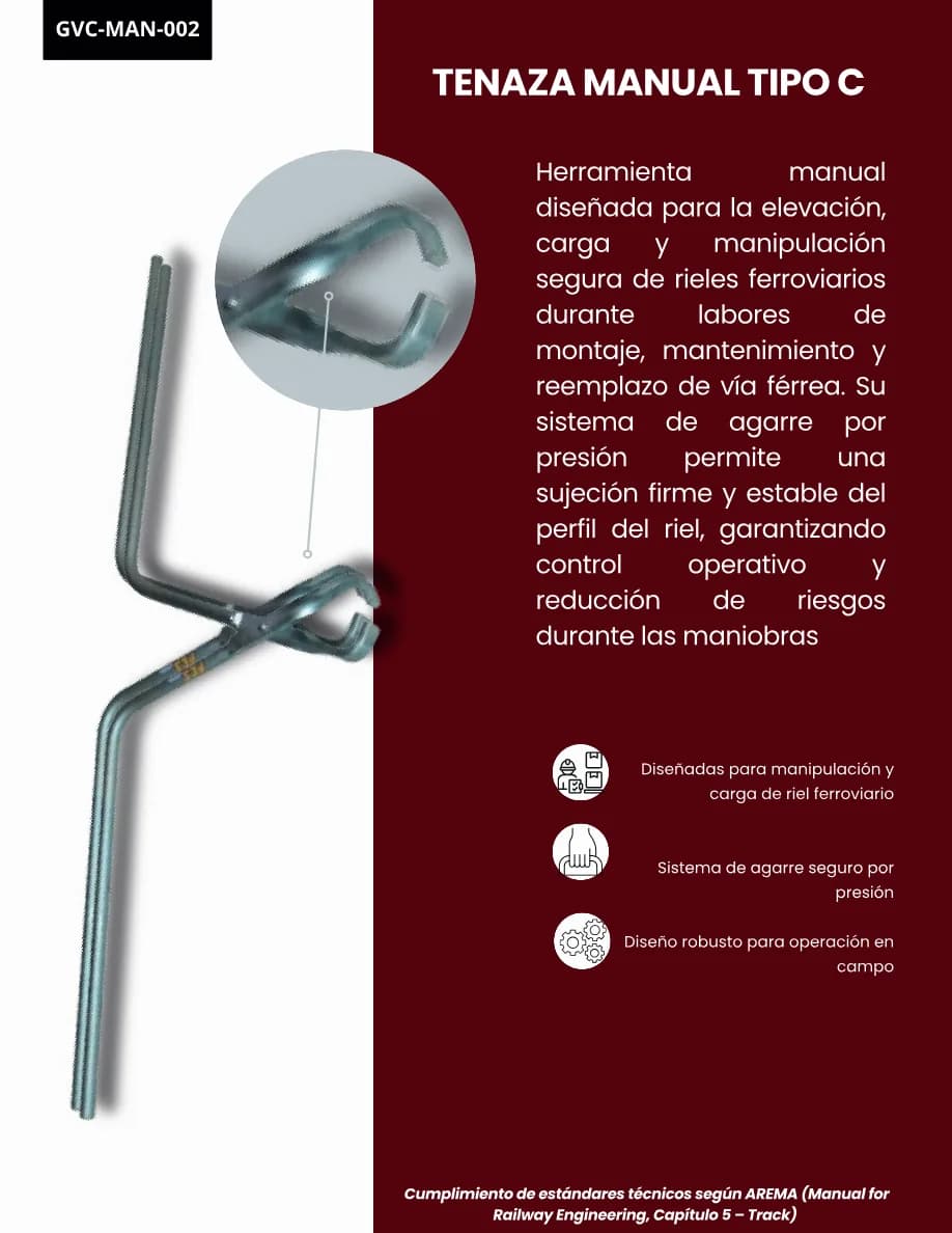 Tenaza Manual Tipo C